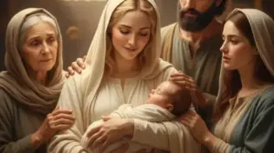 madonna karcaca dzieciątko w obecnosci trzech swiadkow